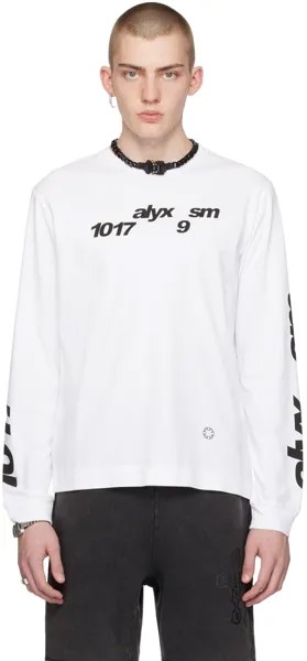 Белая футболка с длинным рукавом с принтом 1017 Alyx 9Sm