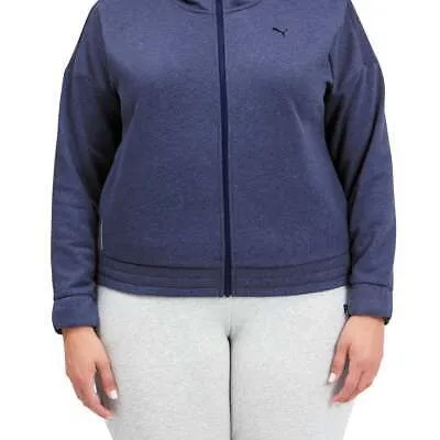 Puma Train Favorite Fleece Full Zip Jacket Женская синяя повседневная спортивная верхняя одежда