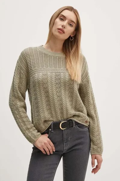 ИСАДОРА хлопковый свитер Pepe Jeans, зеленый