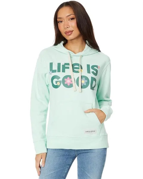 Худи Life is Good Daisies Simply True Fleece, цвет Sage Green