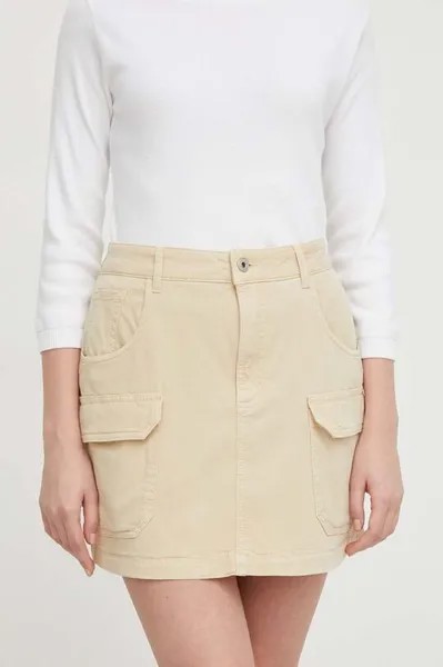 Юбка ТАРА Pepe Jeans, бежевый