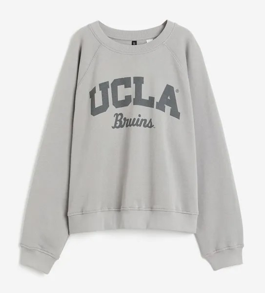 Свитшот H&M UCLA Printed, серый