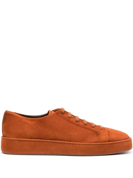 Santoni кроссовки на шнуровке, оранжевый