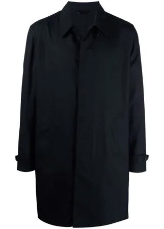 Brioni однобортное пальто с потайной застежкой