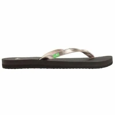 Женские золотые повседневные сандалии Sanuk Yoga Spree 4 Metallic Flip Flops 1097929-RGL