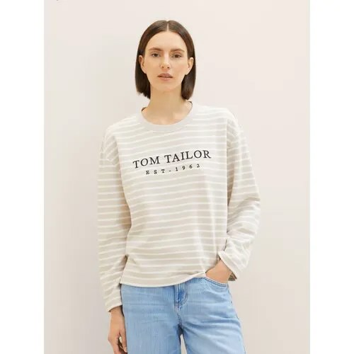 Свитшот Tom Tailor, размер XS, бежевый