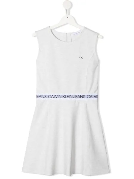 Calvin Klein Kids платье с логотипом на поясе