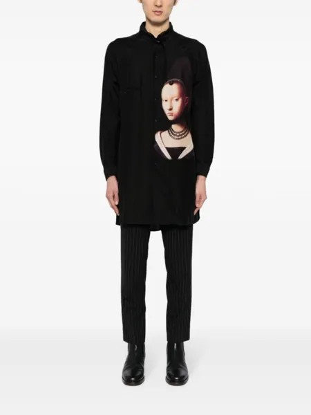 Шелковая рубашка M-Young Girl Yohji Yamamoto, черный