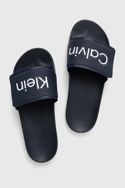 Тапочки-шлепанцы POOL SLIDE ADJ Calvin Klein, темно-синий