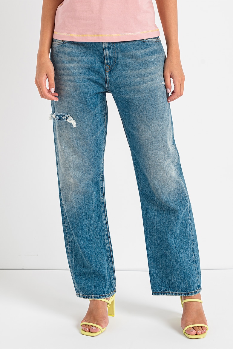 Прямые джинсы 1999 года с потертостями Diesel, синий
