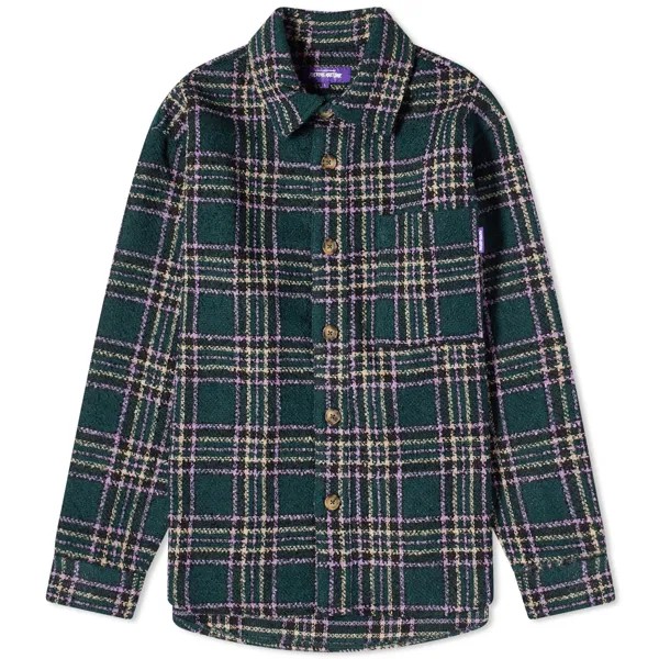 Рубашка Fucking Awesome Less Heavyweight Flannel Overshirt, цвет Green & Purple