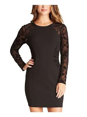 BCX DRESS Женское черное мини-коктейльное платье-футляр с длинными рукавами для подростков 5