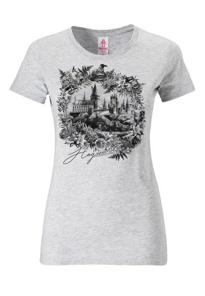 Футболка Logoshirt Harry Potter Hogwarts Schloss, цвет grau-meliert