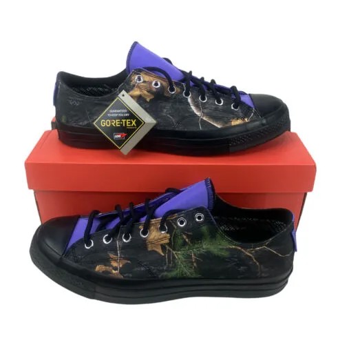 НОВЫЕ кроссовки Converse Chuck 70 Ox GTX Gore-Tex Camo Black Purple Shoes Мужские 13
