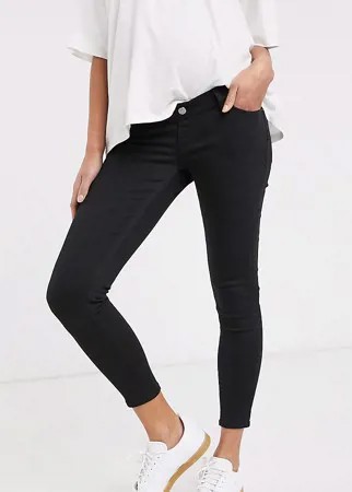 Черные облегающие джинсы Topshop Maternity Jamie-Черный цвет