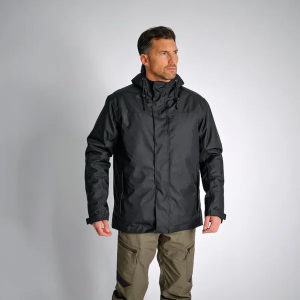 Куртка 100 водонепроницаемая теплая черная SOLOGNAC, цвет schwarz