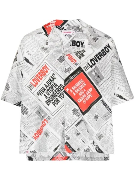 Charles Jeffrey Loverboy рубашка из органического хлопка с графичным принтом, черный