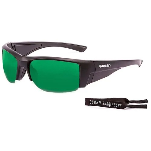 Солнцезащитные очки OCEAN OCEAN Guadalupe Matt Black / Revo Green Polarized lenses, черный