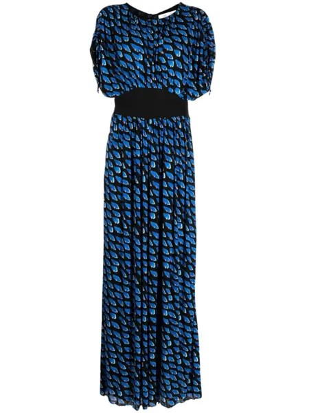 Diane Von Furstenberg комбинезон Andra с графичным принтом, черный