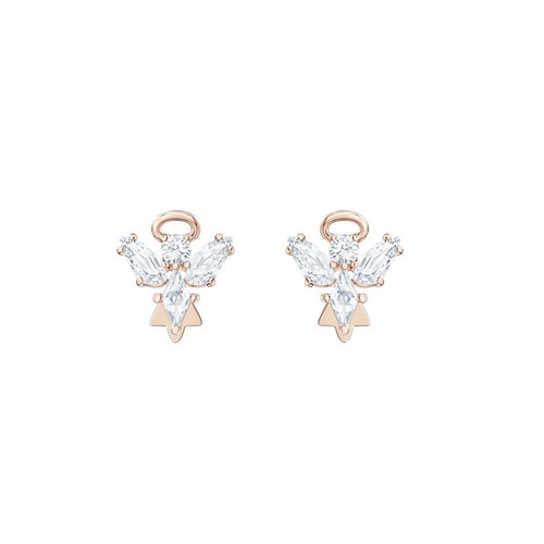 Серьги пусеты SWAROVSKI, кристаллы Swarovski, размер 10 мм, золотой
