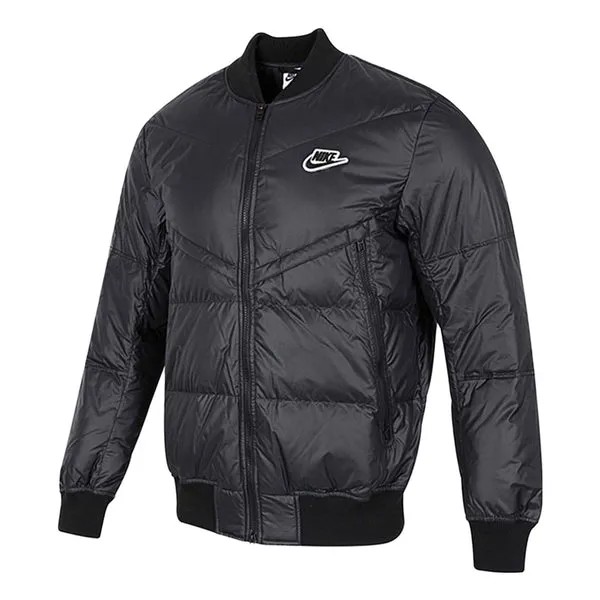 Пуховик Nike puffer bomber jacket 'Black', черный