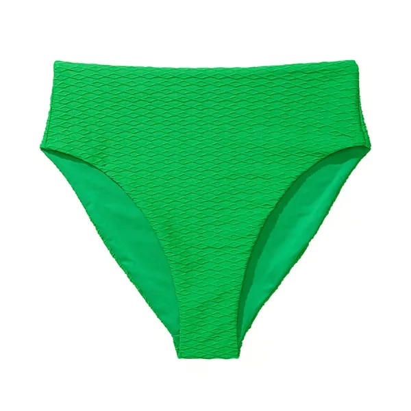 Плавки бикини Victoria's Secret Swim Mix & Match High-Waist Full-Coverage Fishnet, зеленый
