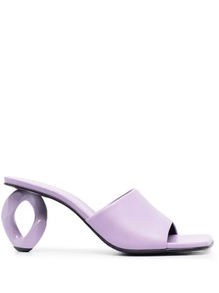 JW Anderson мюли на скульптурном каблуке, фиолетовый