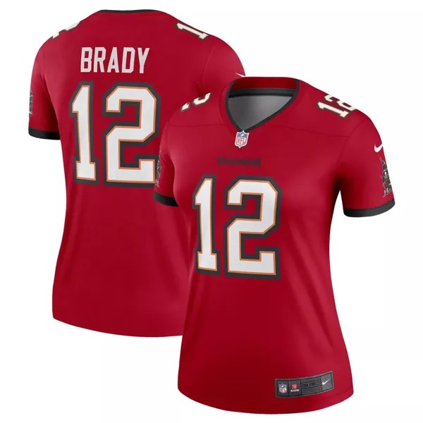 Женская красная майка Nike Tom Brady Tampa Bay Buccaneers Legend Nike