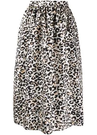 Ermanno Ermanno юбка с завышенной талией и леопардовым принтом
