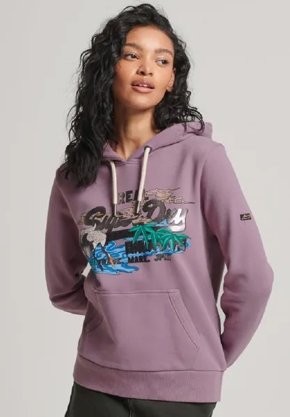 Худи Superdry Japanese Vintage Logo Graphic, dazed lilac