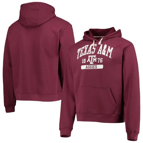 Мужская лига студенческая одежда темно-бордовый Texas A&M Aggies объемный флисовый пуловер с капюшоном