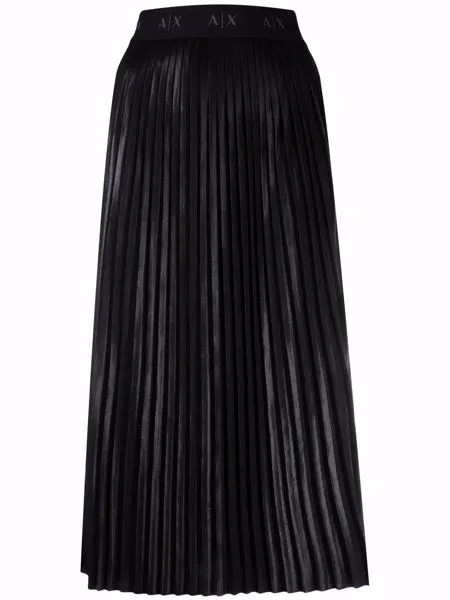 Armani Exchange плиссированная юбка миди