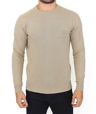 ERMANNO SCERVINO Бежевый шерстяной кашемировый пуловер с круглым вырезом IT52 /XL Рекомендуемая розничная цена 480 долларов США