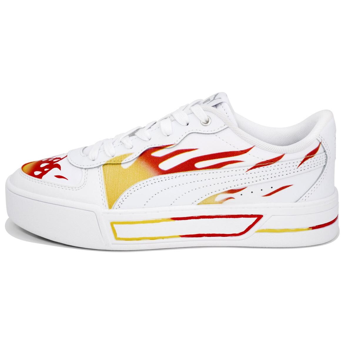 Кроссовки Puma Skye Skateboarding Shoes Women's Low-top Sail/Dark Team Red/Dark Smoke Gray/Metallic Gold Grain, красный