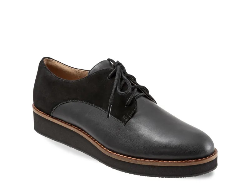 Туфли-оксфорды замшевые Soft Walk Willis Wedge, черный