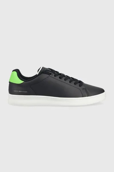 Кожаные кроссовки COURT SNEAKER LEATHER CUP Tommy Hilfiger, темно-синий