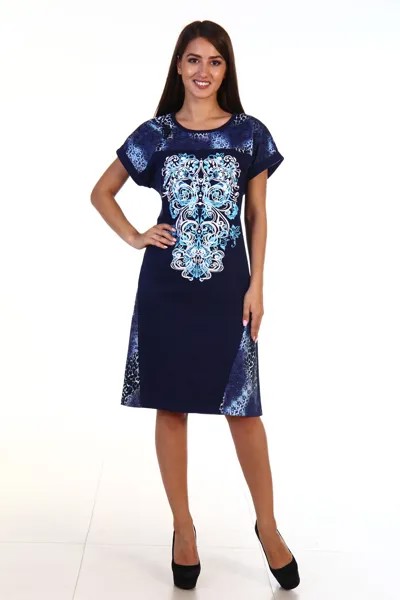 Платье женское Новое кимоно 3-115 синее 60 RU