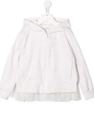Brunello Cucinelli Kids куртка с подолом из тюля