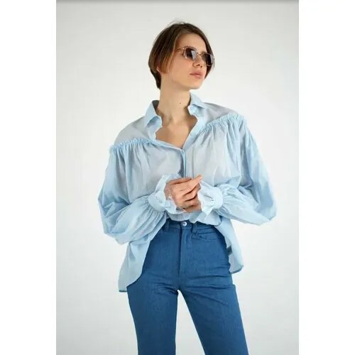 Блуза  THEONE by Svetlana Ermak, размер onesize, голубой