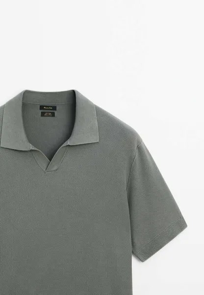 Рубашка поло Massimo Dutti, темно-серый