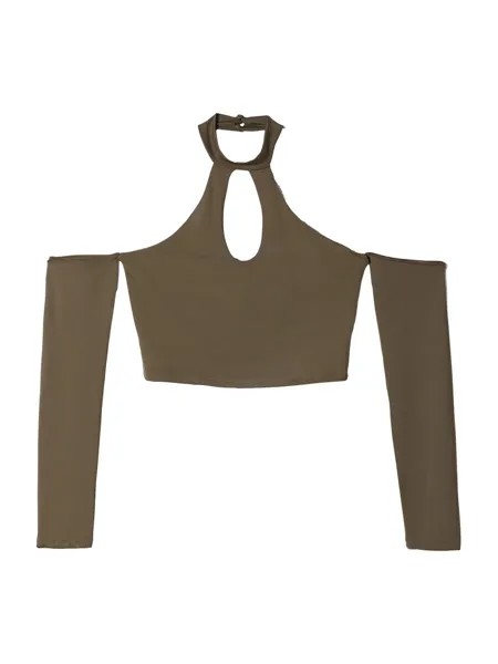 Лонгслив Bershka, хаки