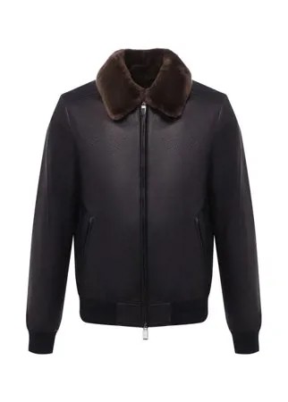 Кожаный бомбер Canali