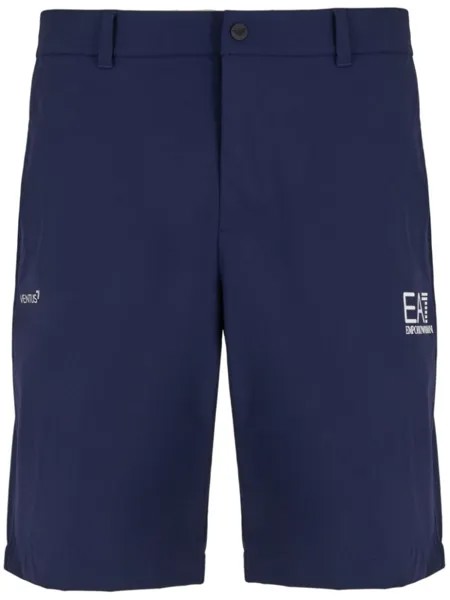 Ea7 Emporio Armani шорты с логотипом, синий