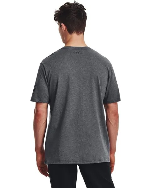 Футболка Under Armour New Freedom Logo T-Shirt, цвет Pitch Gray Light Heather/Jet Gray