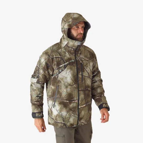 Охотничья куртка 900 3-в-1 теплая непромокаемая тихая SOLOGNAC, цвет braun