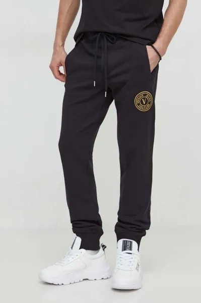 Спортивные брюки из хлопка Versace Jeans Couture, черный