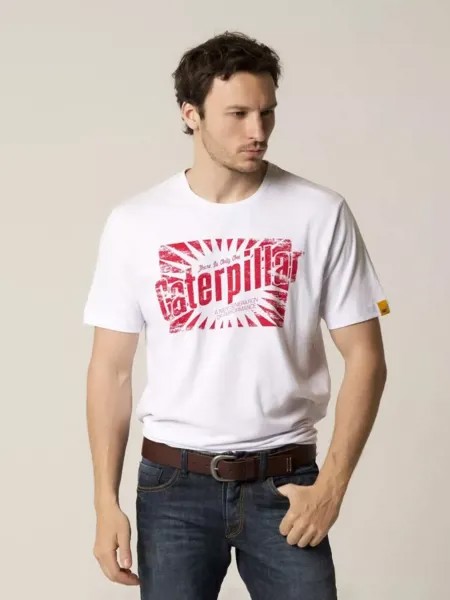 Футболка мужская Caterpillar T-shirt C белая XS