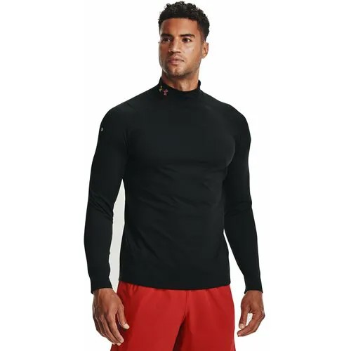 Лонгслив спортивный Under Armour Coldgear Rush Mock, размер SM, , чёрный