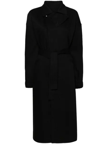 Yohji Yamamoto однобортный тренч, черный