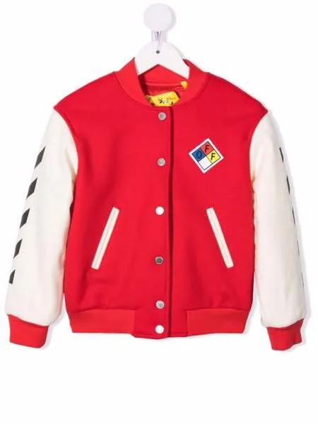 Off-White Kids бомбер в стиле колор-блок